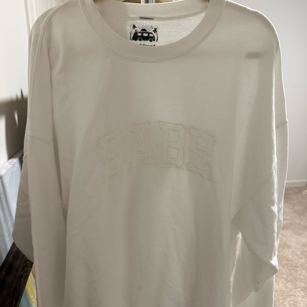 BABE White Sweatshirt Size XXL